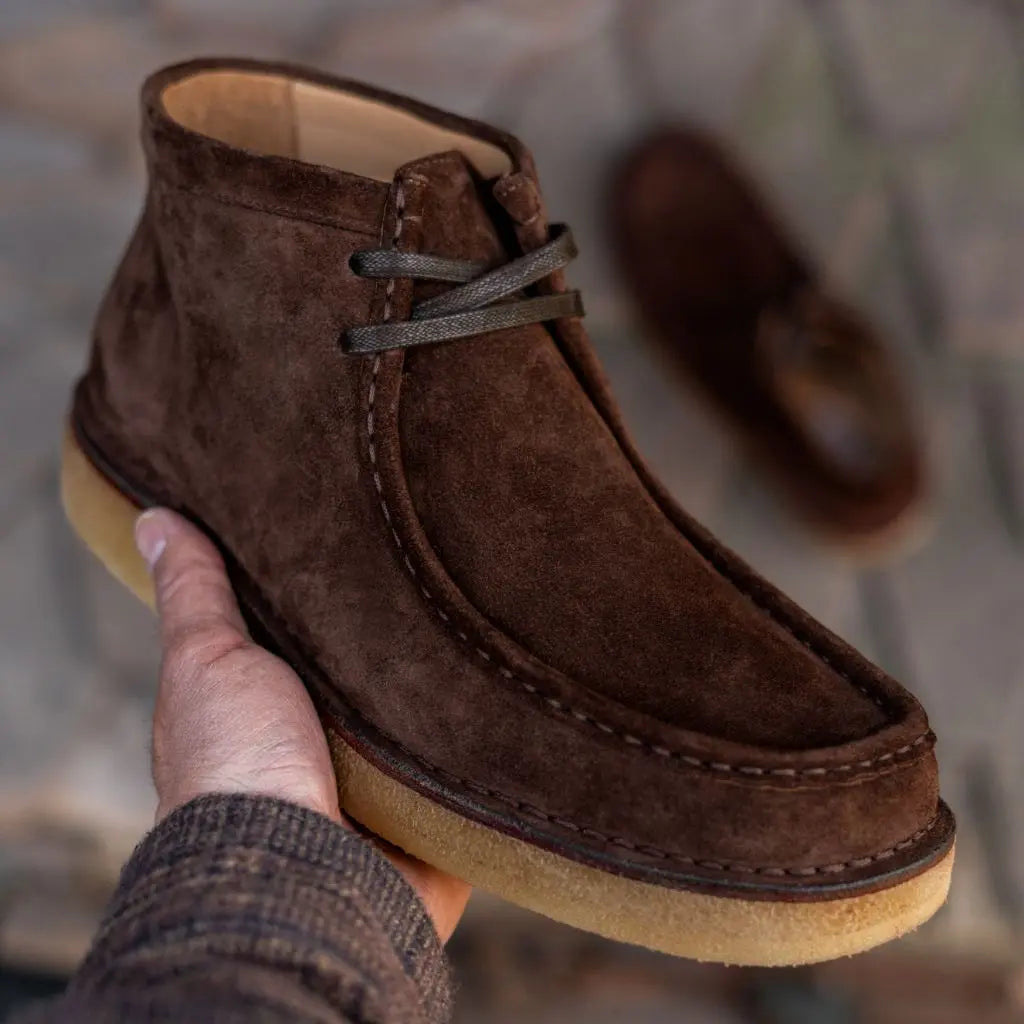 The Linden Crepe Chukka — Dark Roast